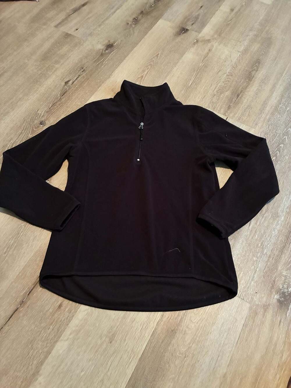 Polar Edge Women's Medium Black Fleece Quarter Zip Pullover Sweatshirt